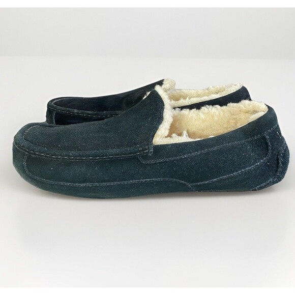 UGG Ascot Casual Comfort Suede Slipper Loafers 5775, Black Men's SZ 13 US - Picture 1 of 9